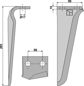 Kreiseleggenzinken 280mm, rechts