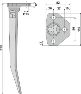 Rütteleggenzinken 313mm