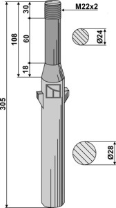 Kreiseleggenzinken 305mm