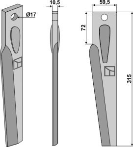 Kreiseleggenzinken 315mm, rechts