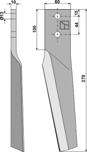 Kreiseleggenzinken 370mm, rechts