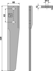 Kreiseleggenzinken 320mm, rechts