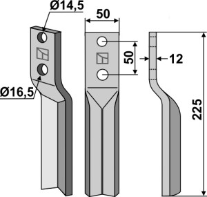 Dent rotative 225x50mm