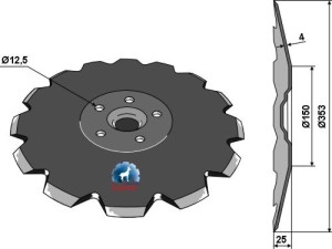 Disque crénelé - Ø353x4