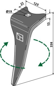 Kreiseleggenzinken 330mm, rechts