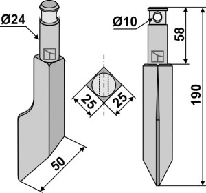 Rotortanden 190mm