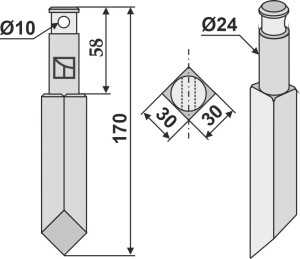 Rotortanden 170mm