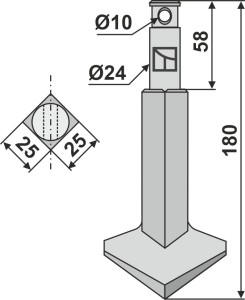 Rotortanden 180mm
