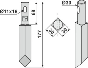 Rotortanden 177mm