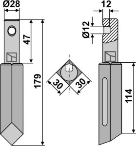 Rotortanden 179mm