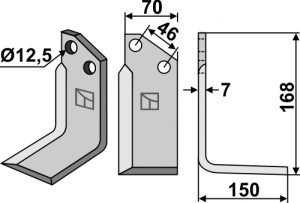Freesmes 168x70mm, rechts