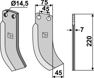 Freesmes 220x75mm