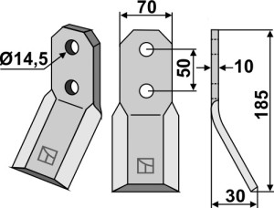 Dent rotative 185x70mm