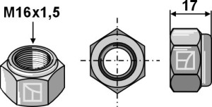 Zeskantborgmoer - M16x1,5 - 10.9