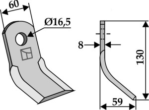 Y-mes 130x60mm