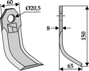 Y-mes 150x60mm
