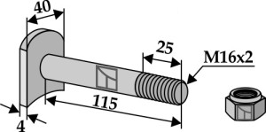 Bout M 16 x 2 - 8.8  met borgmoer