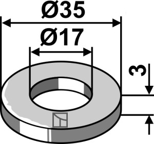 Schijf Ø35x3xØ17