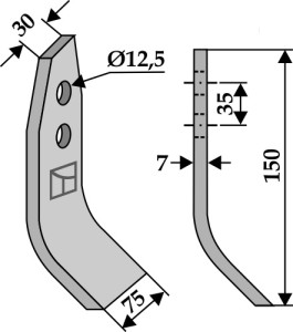 Mesje 150x75mm