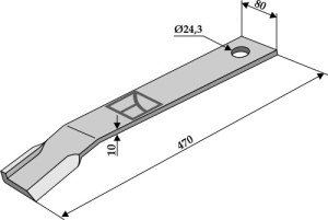 Maaimes 470mm - links