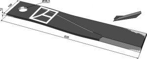 Maaimes 630mm - rechts