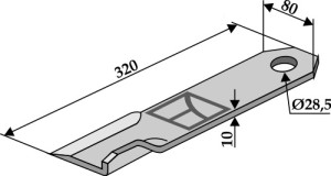 Klepel 320x80mm