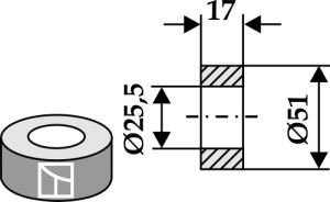 Bus 17xØ25,5xØ51
