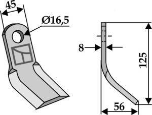 Y-mes 125x45mm