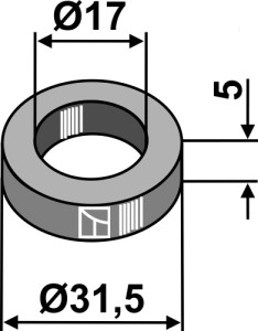 Schijf Ø31,5x5xØ17