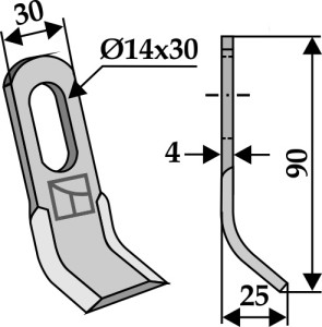 Y-mes 90x30mm