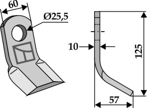 Y-mes 125x60mm