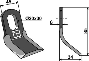 Y-mes 85x45mm