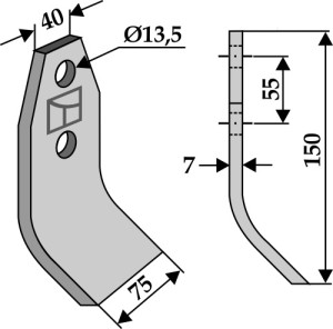 Mesje 150x75mm