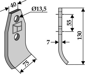 Mesje 130x75mm