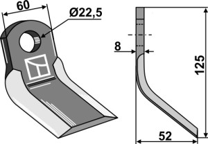 Y-mes 125x60mm