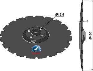 Disque crénelé Ø450x5