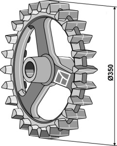 Roue crosskill - Ø350mm