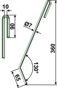 Wiedegtand Ø7mm, rechts
