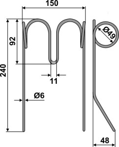 Wiedegtand Ø6mm