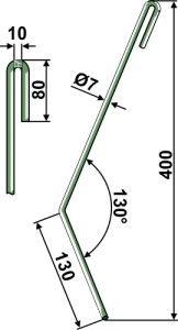 Wiedegtand Ø7mm, rechts