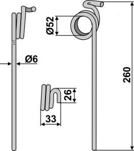 Wiedegtand Ø6mm