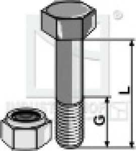 Zeskantbout M14x2x120 met borgmoer