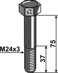 Bout M24x3x75 - 10.9