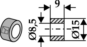 Schijf 9xØ8,5xØ15