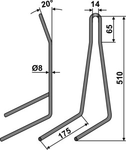 Wiedegtand Ø8mm