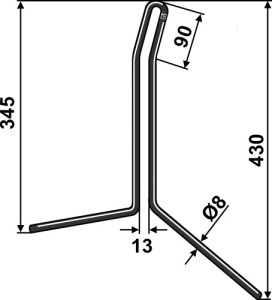 Wiedegtand Ø8mm