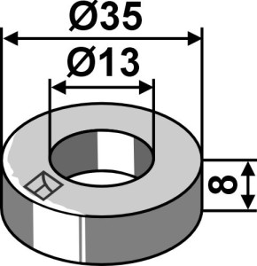 Schijf Ø35x8xØ13