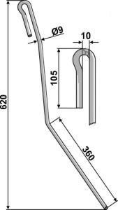 Wiedegtand Ø9mm
