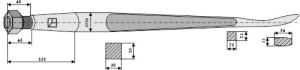 Frontladertand 1100mm