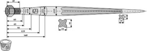 Frontladertand 1400mm